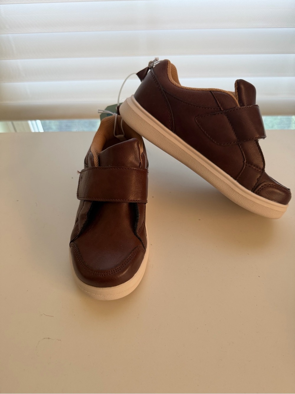 Stride Rite Brown Hook-and-Loop Kids Sneakers